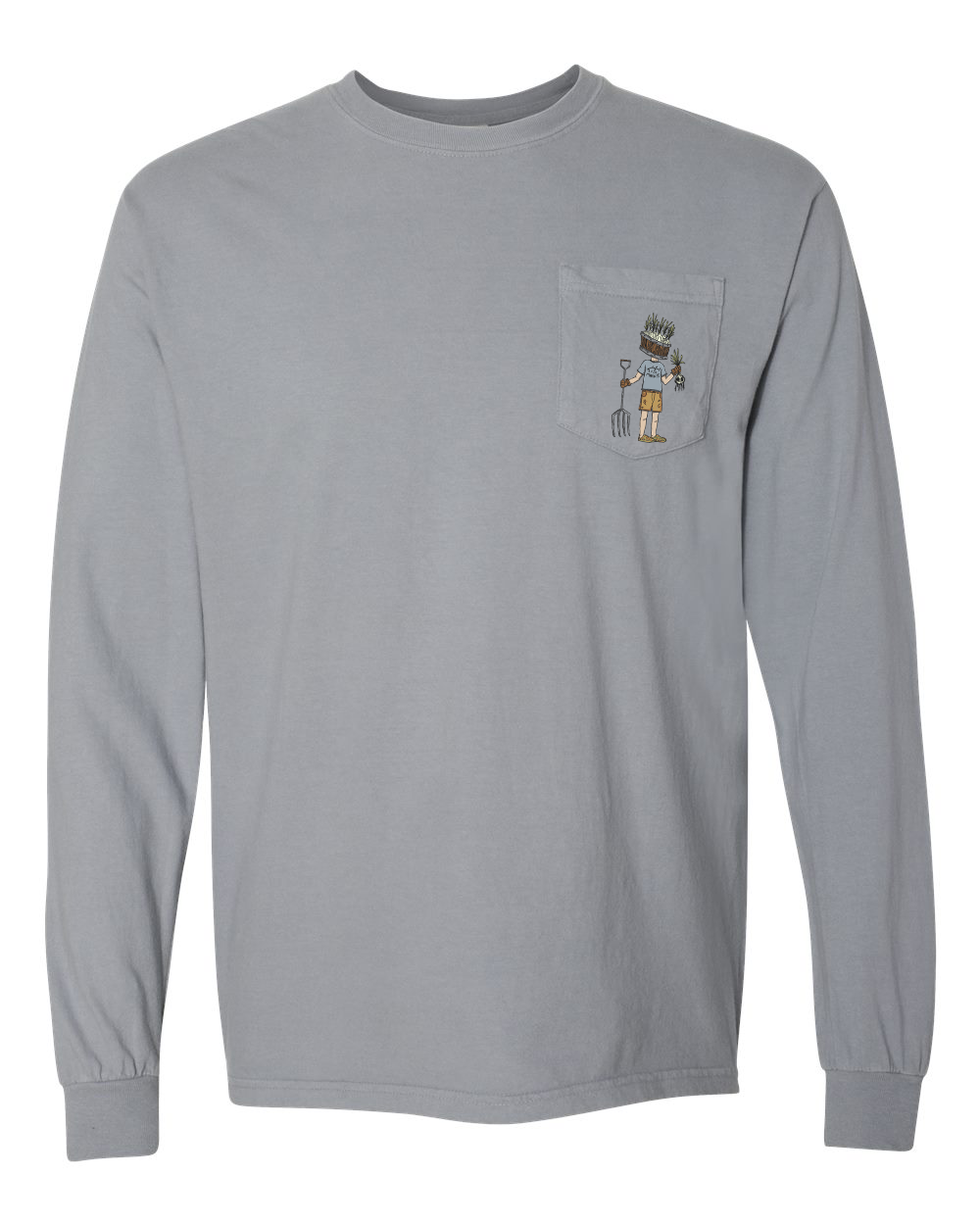 Garlic Famer Pocket Long Sleeve Shirt